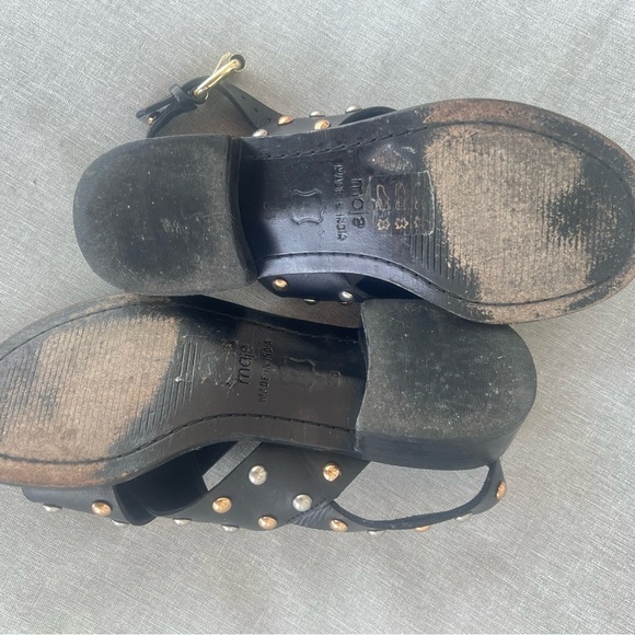 Maje Leather Studded Accents Slingback Sandals Size US7.5 / EU38 - Picture 5 of 7
